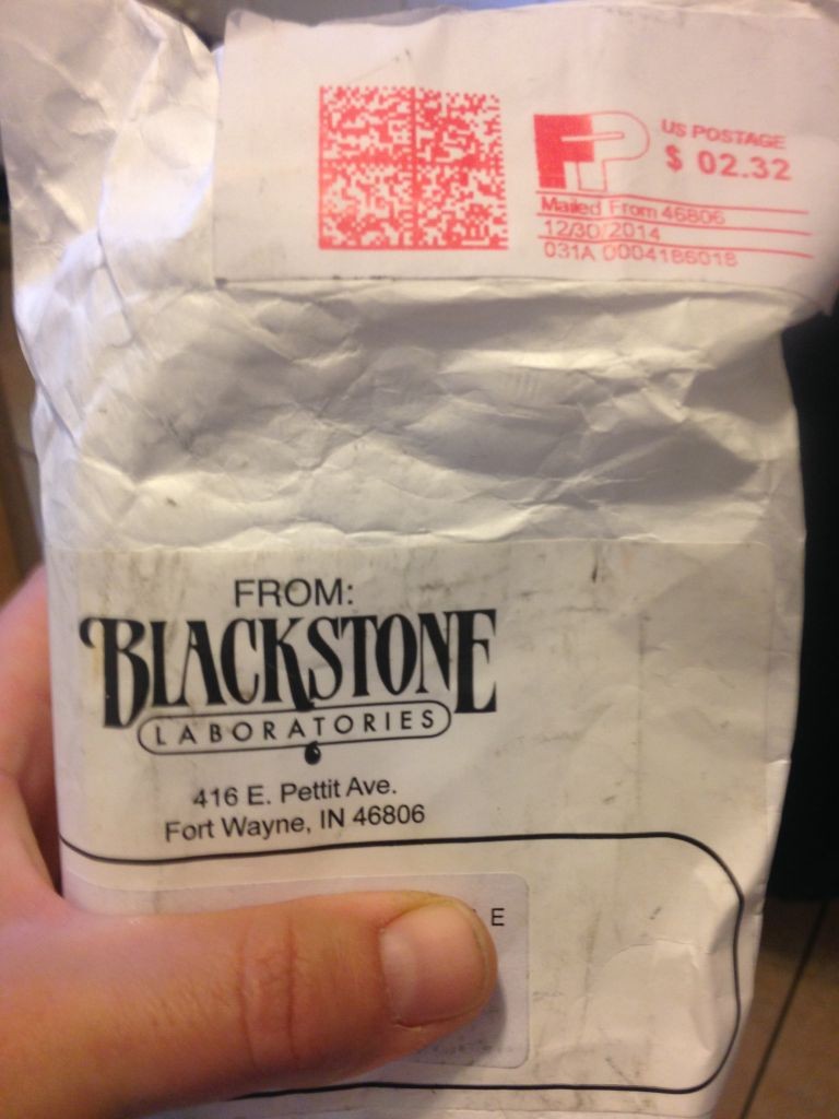 The package from Blackstone Labs